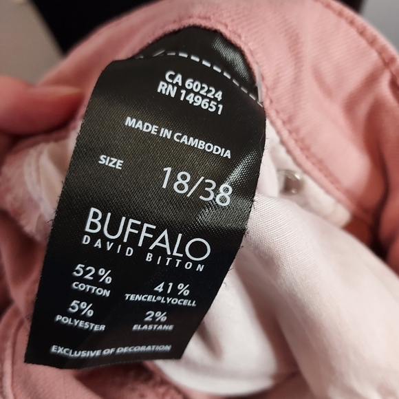 Buffalo David Bitton Havana 18/38 High Rise Soft Stretch Ankle Skinny Pink - Picture 13 of 13